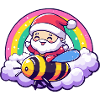 Bee Santa Claus Christmas