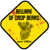 Warnschild Drop Bears