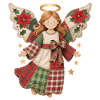 Christmas angel with golden stars