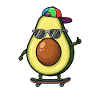 Avocado Skateboard Vibe