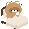 Cozy Sleepy Beaver on Bed