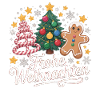 Frohe Weihnachten mit Sterne & Zuckerstange