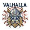 Valhalla Viking Helm Illustration