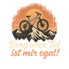 Berg oder Tal Mountainbike Radfahrer 