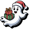Weihnachtsgeist mit Geschenken