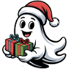 Weihnachtsgeist mit Geschenken