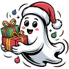 Weihnachtsgeist mit Geschenken