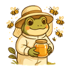 Beekeeper Frog with Honey Jar – Bee Frog