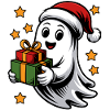 Fantôme avec des cadeaux de Noël