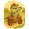 Frog with Milk Cart – Country Frog