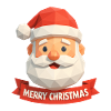 Santa Claus Polygon Design – Merry Christmas