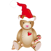 Niedlicher Teddybär mit Weihnachtsmütze