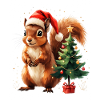 Christmas Squirrel Charm