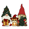 Cat between elves