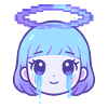 Pixel Halo Fille qui pleure