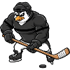 Muskulöser Pinguin Eishockeyspieler Cool Hockey