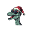 Dinosaure brontosaure Noël drôle