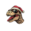 Dinosaure T-Rex Noël Drôle