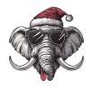 Mammoth Christmas Funny Elephant