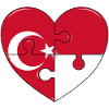 Turkey Indonesia Flag Puzzle Design