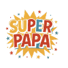 Super Dad Comic Burst Retro