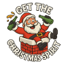 Santa Getting The Christmas Spirit