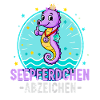 Hippocampe Badge Violet Natation Enfants