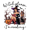 Witch Reading by Pumpkin Night