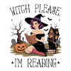 Halloween Witch Reading Scene