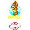 Bronze Seahorse Badge