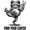 Find Your Center – Yoga Frog Illustration