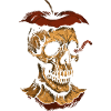 Rotten Apple Skull Art – Dark Design