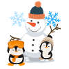 Winter Joy Snowman Penguins