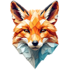 Geometric fox head