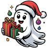 Weihnachtsgeist mit Geschenken