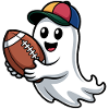 Ghost with Football Cap