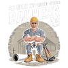 Proud builder with helmet & tools