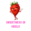 Cute Strawberry in High Heels Caricature