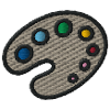 Embroidered colour palette