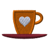 Coffee mug embroidered