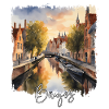 Bruges Aquarelle, Bruges Belgique