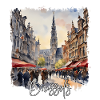 Aquarelle de Bruxelles, Bruxelles, Belgique