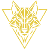 Geometric Wolf Head Gold