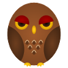 Grumpy Owl Silhouette