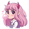 Pink Haired Demon Bubblegum