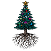 Christmas tree with roots – festively rooted