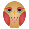 Gradient Owl Face in Cozy Tones
