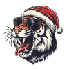 Tiger Christmas Funny