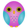 Lavender Owl with Cyan Wings