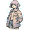 Neon Patch Bomber Girl